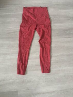 lululemon athletica Womens Red salmon orange color Leggings